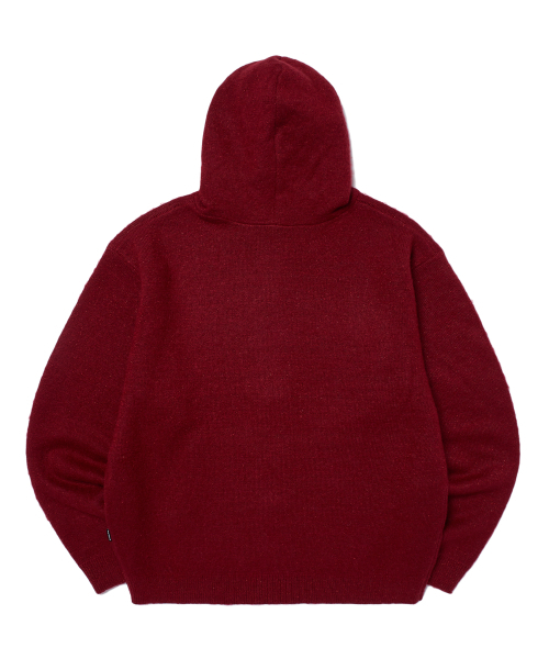 WKNDRS(ウィーキャンドース)の「METALIC KNITTED ZIPUP HOODIE (BURGUNDY)(パーカー・レディース・その他・MEDIUM/LARGE/X-LARGE)」の2枚目の写真