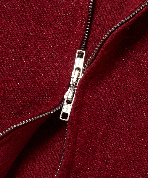 WKNDRS(ウィーキャンドース)の「METALIC KNITTED ZIPUP HOODIE (BURGUNDY)(パーカー・レディース・その他・MEDIUM/LARGE/X-LARGE)」の4枚目の写真