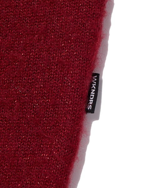 WKNDRS(ウィーキャンドース)の「METALIC KNITTED ZIPUP HOODIE (BURGUNDY)(パーカー・レディース・その他・MEDIUM/LARGE/X-LARGE)」の5枚目の写真