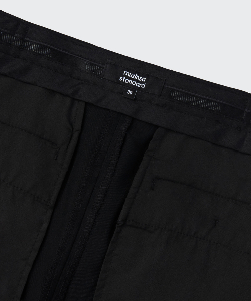MUSINSA STANDARD（ムシンサスタンダード）の「セミワイドヒドンバンディングスラックス[ブラック]（スラックス・メンズ・その他・28/27/26/42/38/36/34/33/32/31/30/29/40）」の7枚目の写真