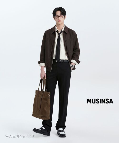 MUSINSA STANDARD（ムシンサスタンダード）の「セミワイドヒドンバンディングスラックス[ブラック]（スラックス・メンズ・その他・28/27/26/42/38/36/34/33/32/31/30/29/40）」の11枚目の写真