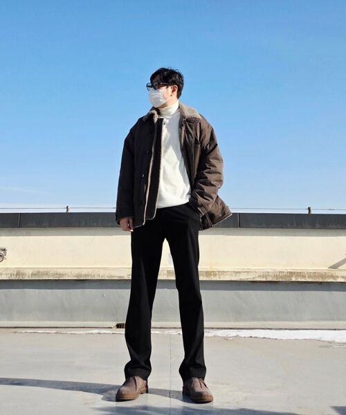 MUSINSA STANDARD（ムシンサスタンダード）の「セミワイドヒドンバンディングスラックス[ブラック]（スラックス・メンズ・その他・28/27/26/42/38/36/34/33/32/31/30/29/40）」の13枚目の写真