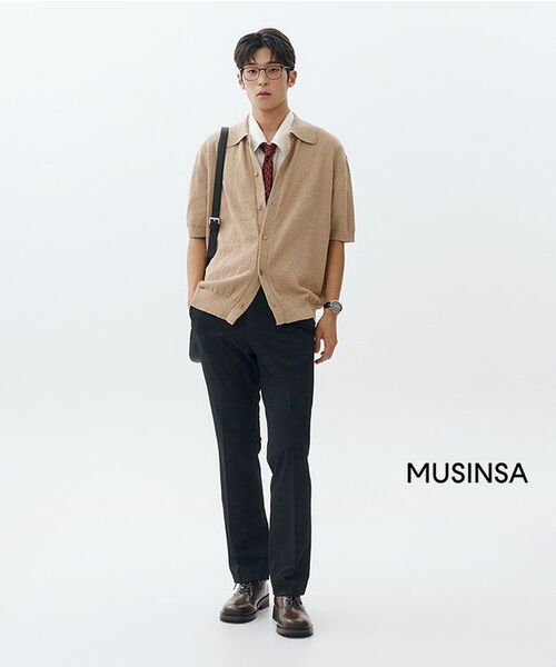 MUSINSA STANDARD（ムシンサスタンダード）の「セミワイドヒドンバンディングスラックス[ブラック]（スラックス・メンズ・その他・28/27/26/42/38/36/34/33/32/31/30/29/40）」の18枚目の写真