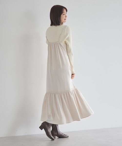 earth music&ecology(アースミュージックアンドエコロジー)の「アソートサテンキャミワンピース(ワンピース・レディース・グレー系その他5/ブラウン系その他5/ホワイト系その他2・FREE)」の14枚目の写真