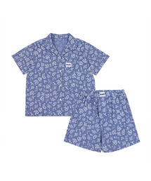 FOLI（ポリー）の「(Unisex) Romantic Gingham Short Sleeve/Shorts Pajama Set Blue（ルームウェア/パジャマ）」
