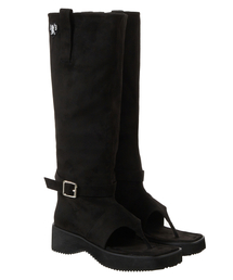 CNVS（ベティ ブープ）の「ベティブープ フリップフロップ ベルト付き ロングブーツ_ブラック（ブーツ）」