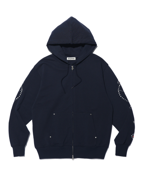 YOUHEE（ユヒ）の「STAR HOTFIX HOOD ZIP-UP NAVY（パーカー・レディース・その他・FREE）」の7枚目の写真