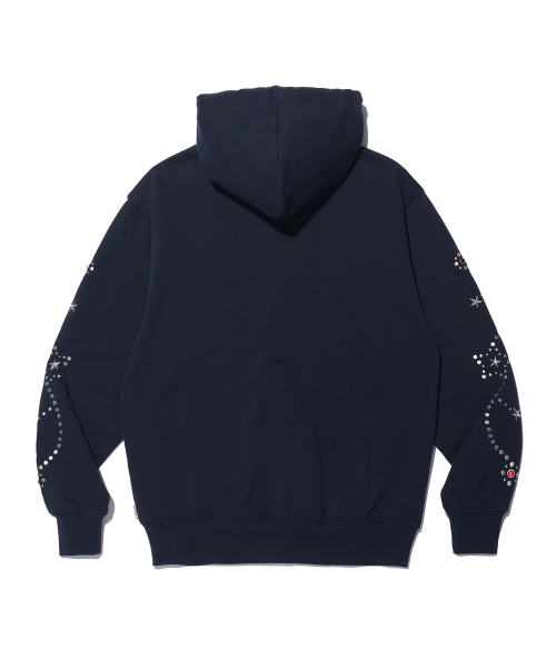 YOUHEE（ユヒ）の「STAR HOTFIX HOOD ZIP-UP NAVY（パーカー・レディース・その他・FREE）」の2枚目の写真