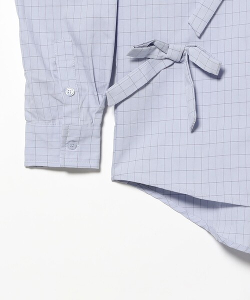 Sister Jane(シスタージェーン)の「Sister Jane / Jules Check Bows Shirt(シャツ/ブラウス・レディース・サックスブルー・X-SMALL)」の4枚目の写真