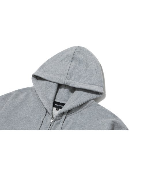 WOOALONG(ウアロン)の「Signature hood zip-up - GREY(パーカー・レディース・グレー・MEDIUM/LARGE/SMALL)」の3枚目の写真