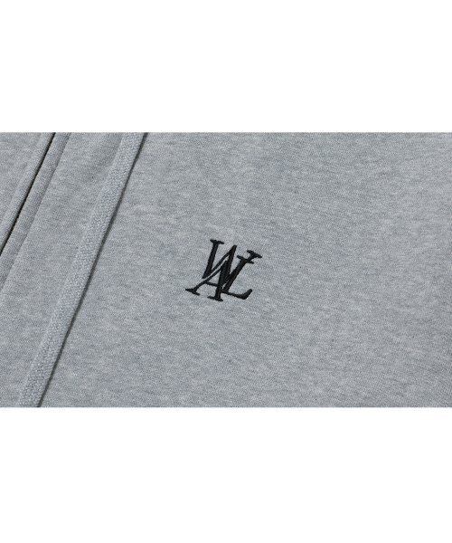 WOOALONG(ウアロン)の「Signature hood zip-up - GREY(パーカー・レディース・グレー・MEDIUM/LARGE/SMALL)」の5枚目の写真