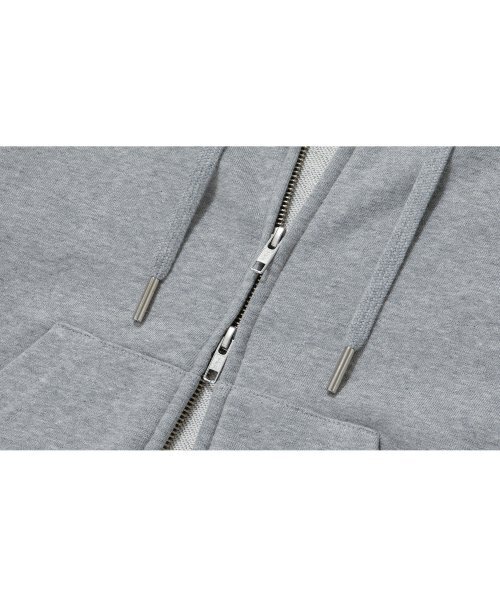 WOOALONG(ウアロン)の「Signature hood zip-up - GREY(パーカー・レディース・グレー・MEDIUM/LARGE/SMALL)」の6枚目の写真
