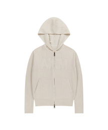AKM Knit Zip-Up Hoodie (Ivory)