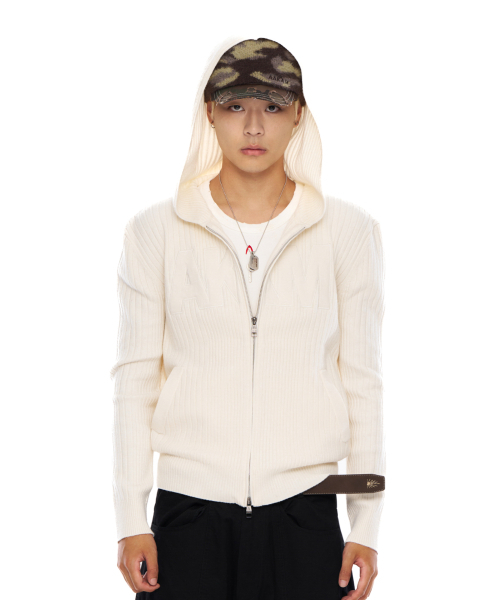 AAKAM（アーカム）の「AKM Knit Zip-Up Hoodie (Ivory)（パーカー・レディース・その他・1/2）」の3枚目の写真