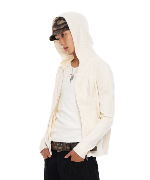 AAKAM（アーカム）の「AKM Knit Zip-Up Hoodie (Ivory)（パーカー・レディース・その他・1/2）」の6枚目の写真