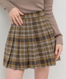 DAY CLOSET | 【大きいサイズ有/インパン付き】韓国っぽウールライクハイウエストミニプリーツスカート/スカパン レディース(スカート)