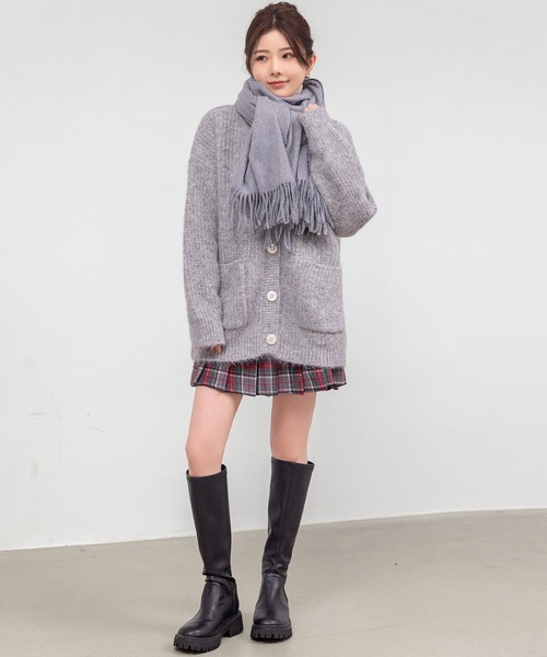 DAY CLOSET(デイ クローゼット)の「【大きいサイズ有/インパン付き】韓国っぽウールライクハイウエストミニプリーツスカート/スカパン レディース(スカート・レディース・ベージュ/グレー/レッド/ブラウン・2XL/XL/S/M/L)」の20枚目の写真