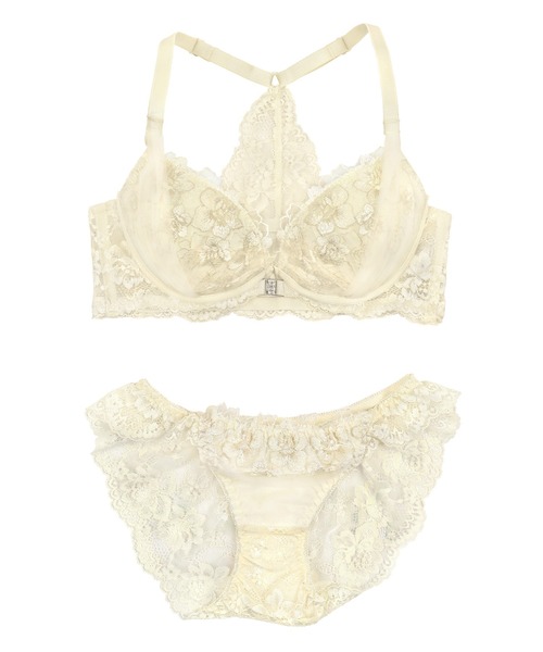 週末お値下げ❗️美品　ボリューム感が可愛いジレ styling 下着セット レディース セットアップ エレガントレース チュールベール