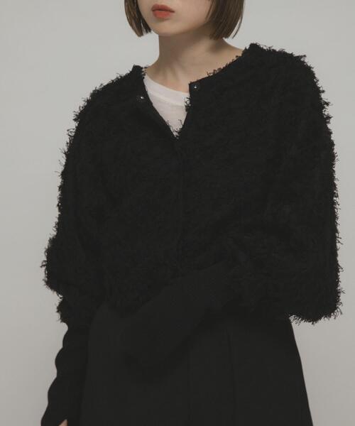 KBF（ケイビーエフ）の「2WAYフリンジカーディガン（カーディガン/ボレロ・レディース・ベージュ系その他/ブラック/アイボリー・ONE）」の18枚目の写真