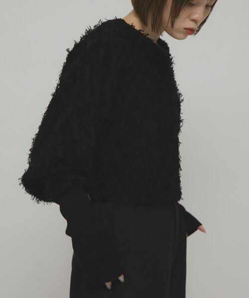 KBF（ケイビーエフ）の「2WAYフリンジカーディガン（カーディガン/ボレロ・レディース・ベージュ系その他/ブラック/アイボリー・ONE）」の19枚目の写真