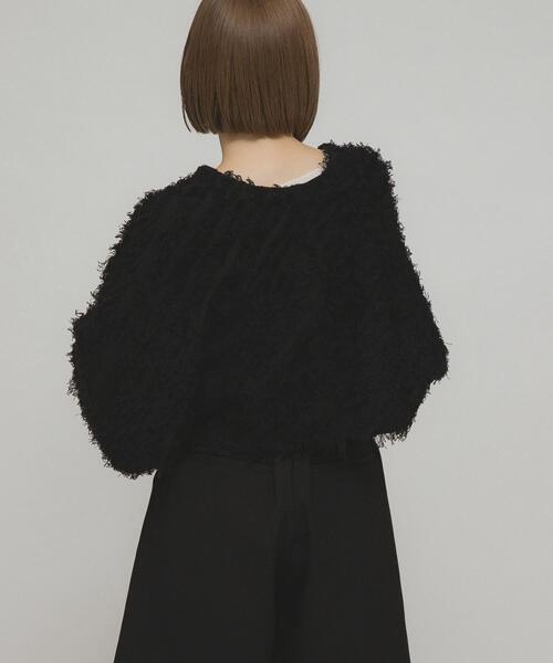 KBF（ケイビーエフ）の「2WAYフリンジカーディガン（カーディガン/ボレロ・レディース・ベージュ系その他/ブラック/アイボリー・ONE）」の21枚目の写真