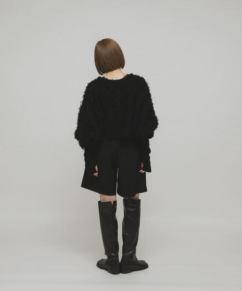 KBF（ケイビーエフ）の「2WAYフリンジカーディガン（カーディガン/ボレロ・レディース・ベージュ系その他/ブラック/アイボリー・ONE）」の13枚目の写真