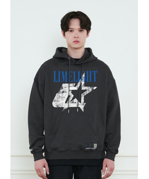 LIMELIGHT APPAREL（ライムライトアパレル）の「アパレルピグメントスターロゴオーバーサイズフードパーカー（ブラック/ブルー）（パーカー）」