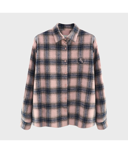 Vivacious(ビバシャス)の「Rosewood Check Shirt PINK(シャツ/ブラウス・レディース・ピンク・FREE)」の1枚目の写真