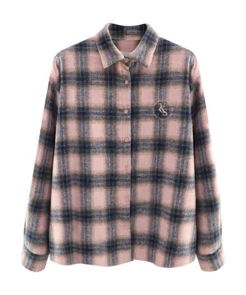 Vivacious(ビバシャス)の「Rosewood Check Shirt PINK(シャツ/ブラウス・レディース・ピンク・FREE)」の4枚目の写真