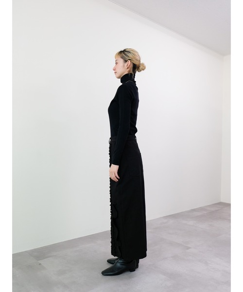 DOLLUPOOPS（ドールアップウップス）の「タートルネックニット（ニット/セーター・レディース・ブラウン/オフホワイト/チャコールグレー/ブラック・FREE）」の6枚目の写真