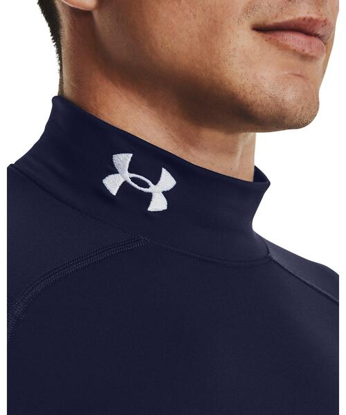 UNDER ARMOUR(アンダーアーマー)の「UAコールドギアアーマー コンプレッション ロングスリーブ モックネック シャツ(トレーニング/メンズ)(Tシャツ/カットソー・メンズ・ネイビー・S/L/XL/2XL/M)」の4枚目の写真