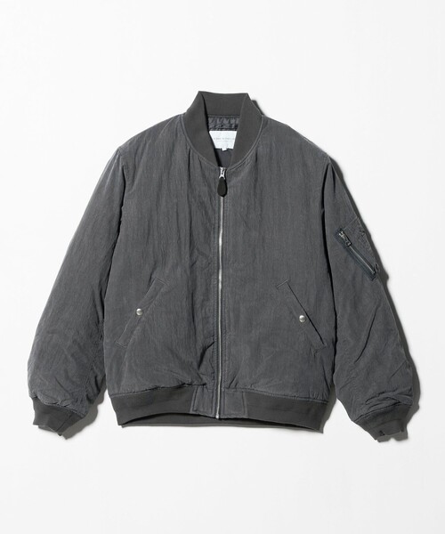 A DAY IN THE LIFE UNITED ARROWS(アデイインザライフユナイテッドアローズ)の「フェード パッカリング MA-1<A DAY IN THE LIFE>(MA-1・メンズ・ブラック/ダークグレー・M/L)」の1枚目の写真