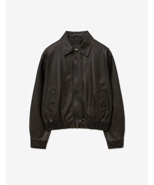 LADY VOLUME(レディーボリューム)の「9160 VINTAGE COATING LEATHER JUMPER_BROWN(ライダースジャケット・レディース・その他・FREE)」の16枚目の写真