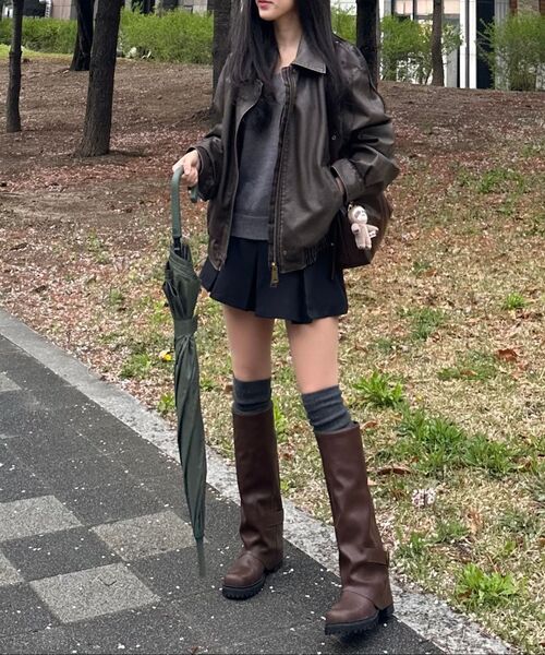 LADY VOLUME(レディーボリューム)の「9160 VINTAGE COATING LEATHER JUMPER_BROWN(ライダースジャケット・レディース・その他・FREE)」の12枚目の写真