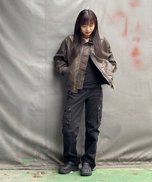 LADY VOLUME(レディーボリューム)の「9160 VINTAGE COATING LEATHER JUMPER_BROWN(ライダースジャケット・レディース・その他・FREE)」の13枚目の写真