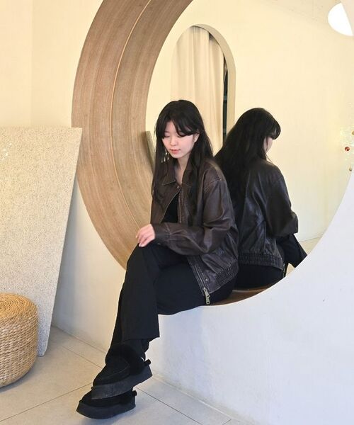 LADY VOLUME(レディーボリューム)の「9160 VINTAGE COATING LEATHER JUMPER_BROWN(ライダースジャケット・レディース・その他・FREE)」の14枚目の写真