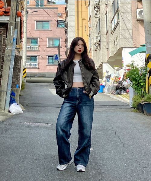 LADY VOLUME(レディーボリューム)の「9160 VINTAGE COATING LEATHER JUMPER_BROWN(ライダースジャケット・レディース・その他・FREE)」の2枚目の写真