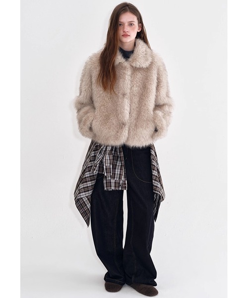 セール】スナップボタン フェイクファージャケット FD25W205【Fano