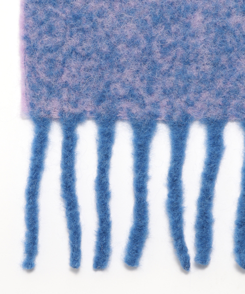 THE INOUE BROTHERS(ザイノウエブラザーズ)の「THE INOUE BROTHERS / ザ イノウエブラザーズ Two Colour Woolly Scarf(マフラー・メンズ・ブラック/イエロー/ブルー系その他・FREE)」の4枚目の写真