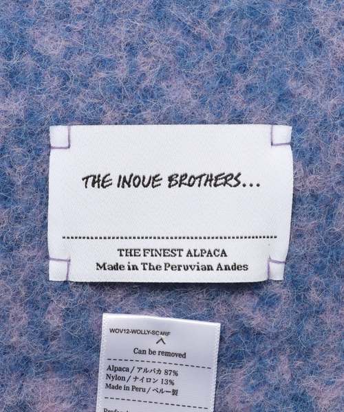 THE INOUE BROTHERS(ザイノウエブラザーズ)の「THE INOUE BROTHERS / ザ イノウエブラザーズ Two Colour Woolly Scarf(マフラー・メンズ・ブラック/イエロー/ブルー系その他・FREE)」の5枚目の写真