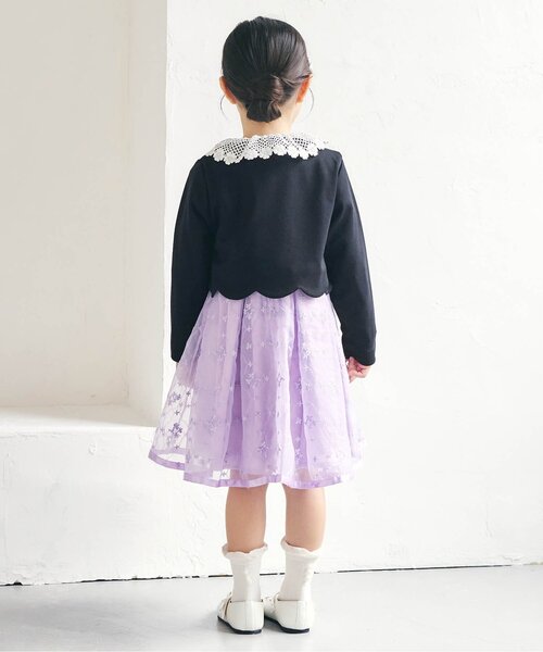 apres les cours(アプレレクール)の「フォーマルボレロ(カーディガン/ボレロ・キッズ・ネイビー/オフホワイト・100/110/120/130)」の16枚目の写真