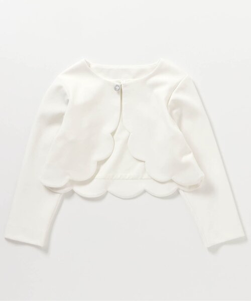 apres les cours(アプレレクール)の「フォーマルボレロ(カーディガン/ボレロ・キッズ・ネイビー/オフホワイト・100/110/120/130)」の9枚目の写真