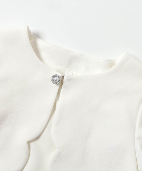 apres les cours(アプレレクール)の「フォーマルボレロ(カーディガン/ボレロ・キッズ・ネイビー/オフホワイト・100/110/120/130)」の7枚目の写真