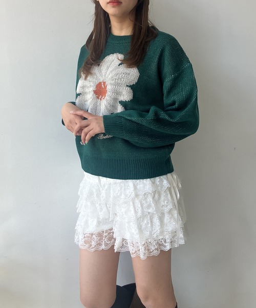 AS KNOW AS plus(アズノゥアズプラス)の「♪選べるアソートデザインジャガードニットプルオーバー(ネコ・ハナ)(ニット/セーター・レディース・ブラウン系/グリーン系/ネイビー系/レッド系・FREE)」の19枚目の写真