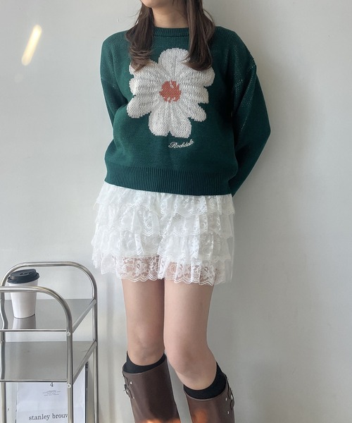 AS KNOW AS plus(アズノゥアズプラス)の「♪選べるアソートデザインジャガードニットプルオーバー(ネコ・ハナ)(ニット/セーター・レディース・ブラウン系/グリーン系/ネイビー系/レッド系・FREE)」の20枚目の写真