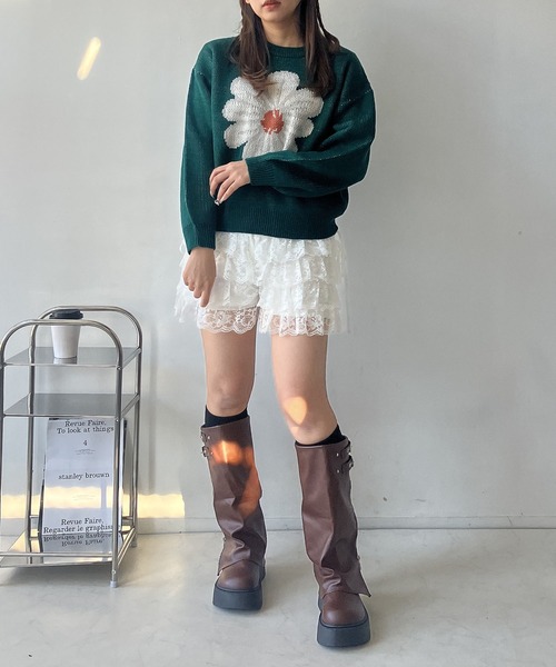 AS KNOW AS plus(アズノゥアズプラス)の「♪選べるアソートデザインジャガードニットプルオーバー(ネコ・ハナ)(ニット/セーター・レディース・ブラウン系/グリーン系/ネイビー系/レッド系・FREE)」の21枚目の写真