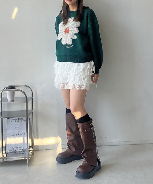 AS KNOW AS plus(アズノゥアズプラス)の「♪選べるアソートデザインジャガードニットプルオーバー(ネコ・ハナ)(ニット/セーター・レディース・ブラウン系/グリーン系/ネイビー系/レッド系・FREE)」の22枚目の写真