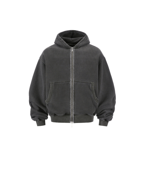 9999ARCHIVE(9999アーカイブ)の「Vintage Big Logo Hood Zip-UP (2WAY)(パーカー・レディース・チャコール・2/3)」の7枚目の写真