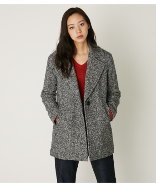 MOUSSY（マウジー）の「SINGLE CHESTER（その他アウター・レディース・ブラック系その他/ブラック/ベージュ・2/1）」の2枚目の写真