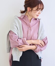 coen | 【スプリングカラー】ネルチェック レギュラーカラー長袖シャツ(シャツ/ブラウス)